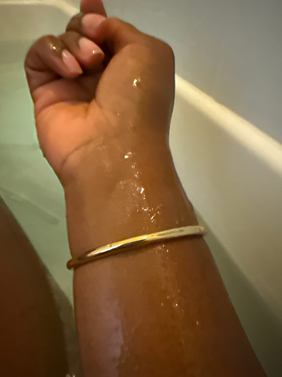 Customer photo review of Everyday Stackable Halo Bangle