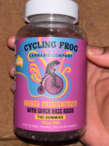 Customer photo review of Mango Passionfruit Rosin Gummies, 10mg THC