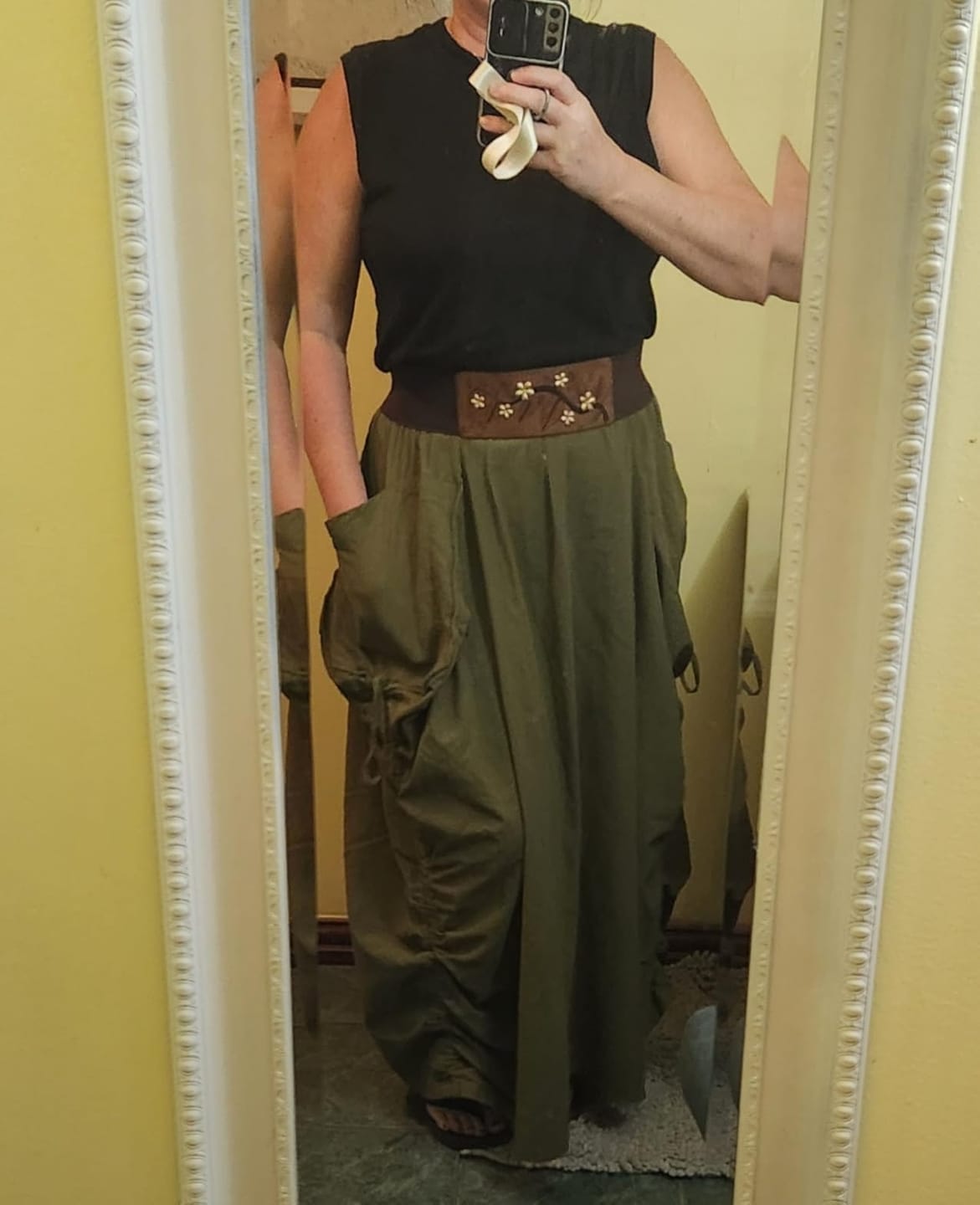 Customer photo review of Maxi Skirt Alaina Olive