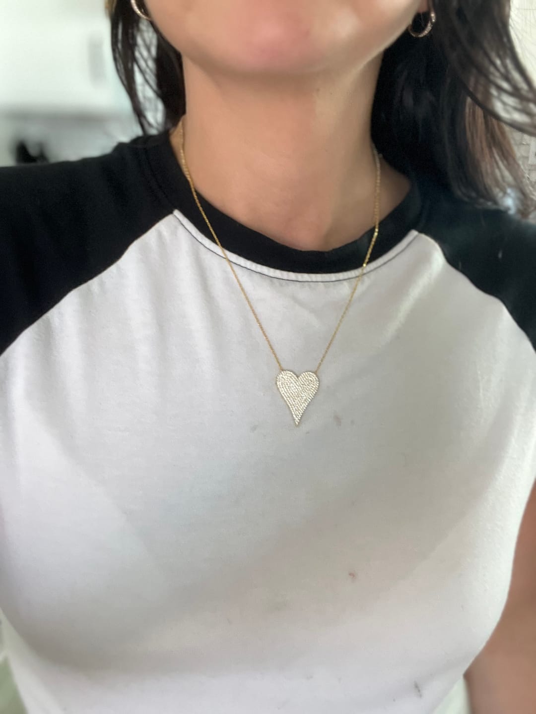 Customer photo review of Large Pave Heart