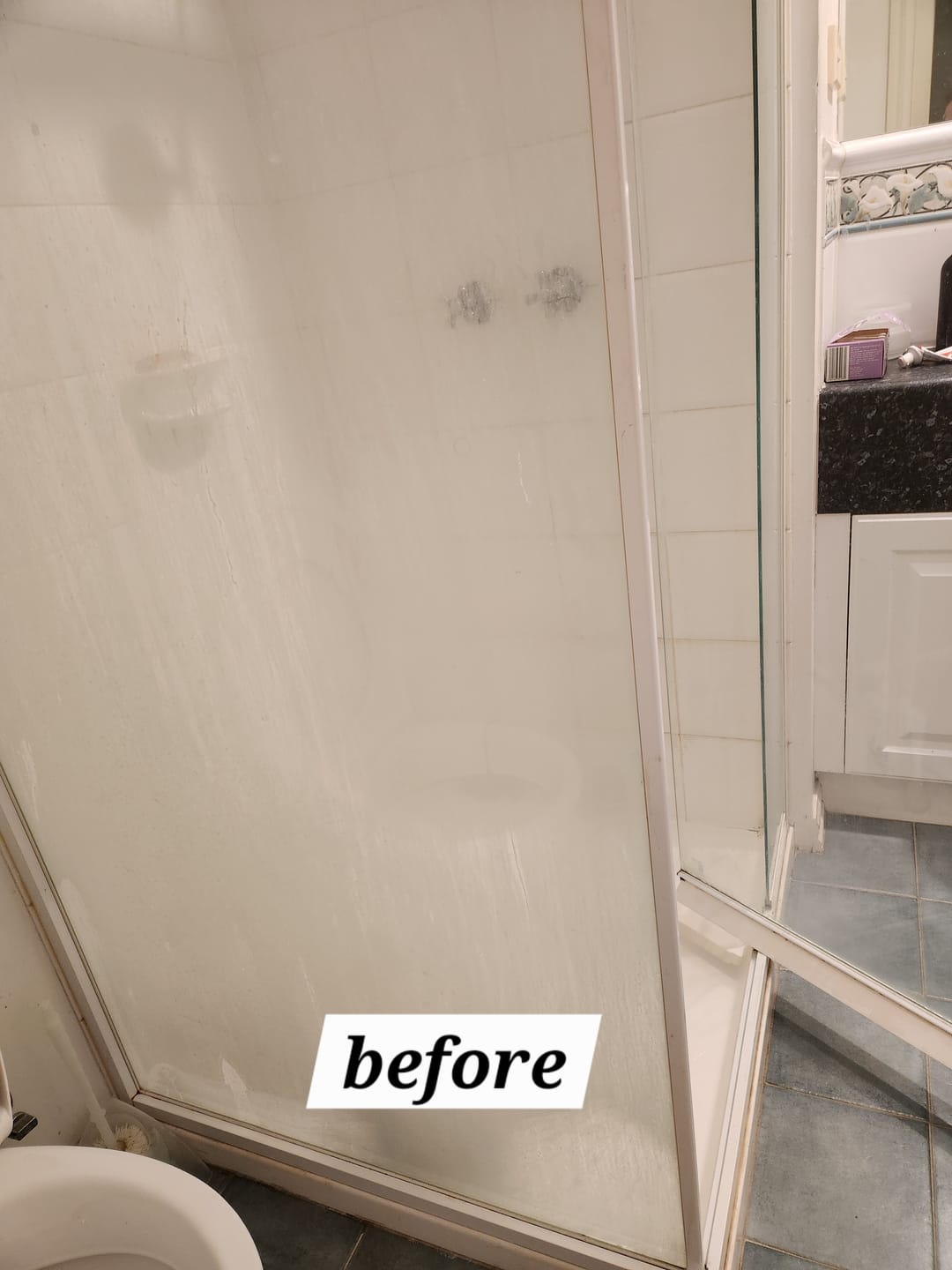 Customer photo review of GLASSGUARD® Glass Restoration Stain Remover Diamond Edition