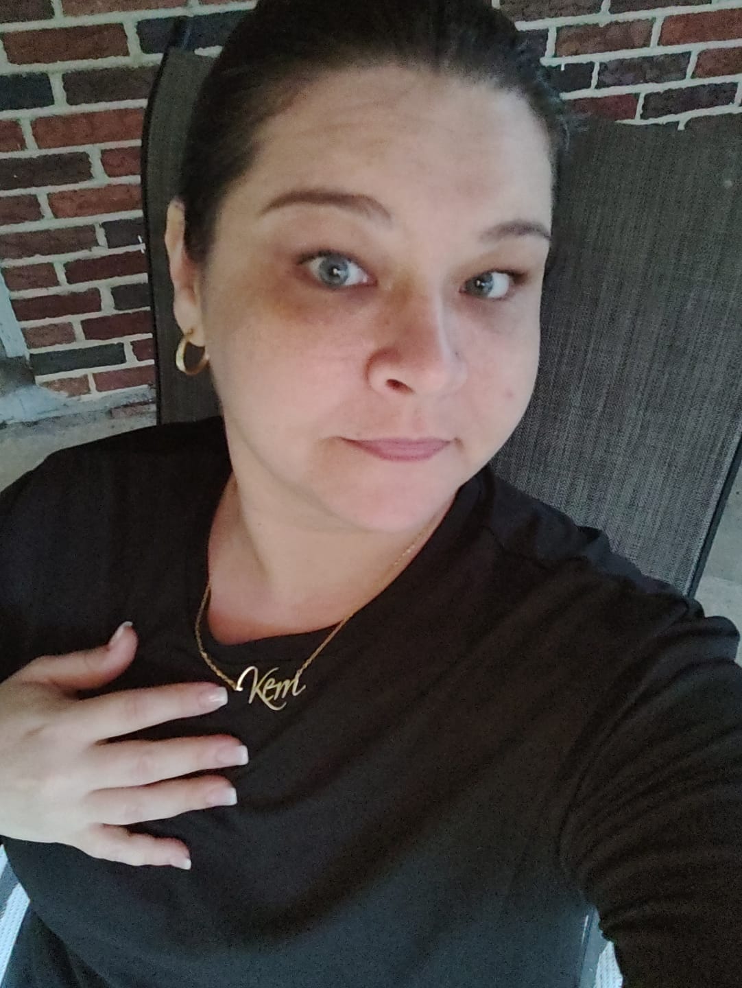 Customer photo review of Script Name Necklace