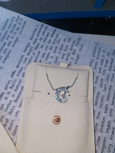 Customer photo review of Luna Crescent Necklace