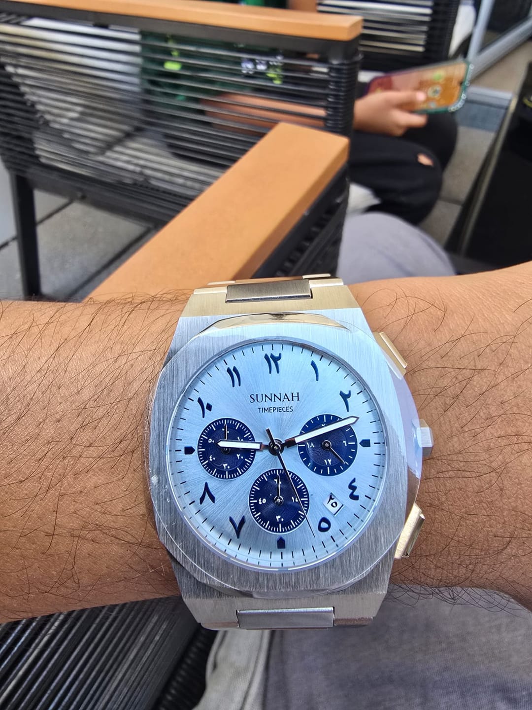 Customer photo review of MEN: Sharp Premium Steel Chrono Iceblue