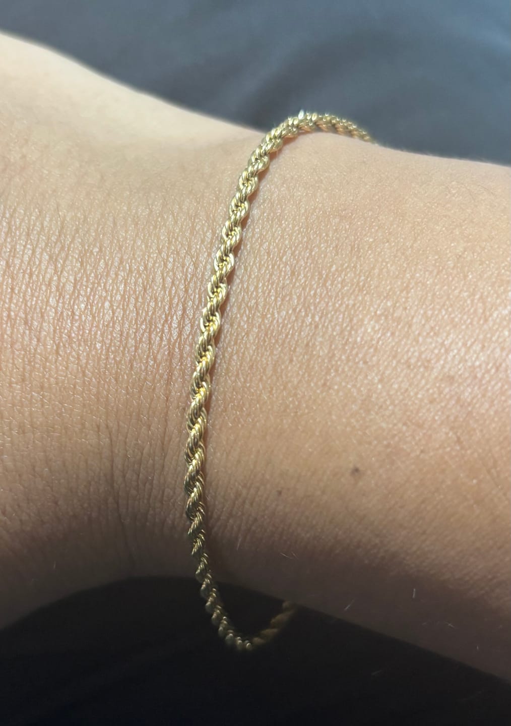 Customer photo review of Pulsera Lazo en Oro laminado 18k