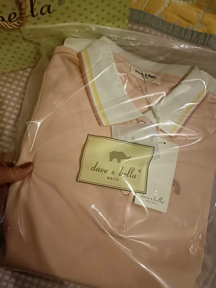 Customer photo review of Dave&Bella Girls Summer Cartoon Striped Princess Dress