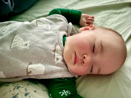 Customer photo review of 4 Season® Ultimate Baby Sleep Bag, Merino Wool & Organic Cotton, Polar Bear