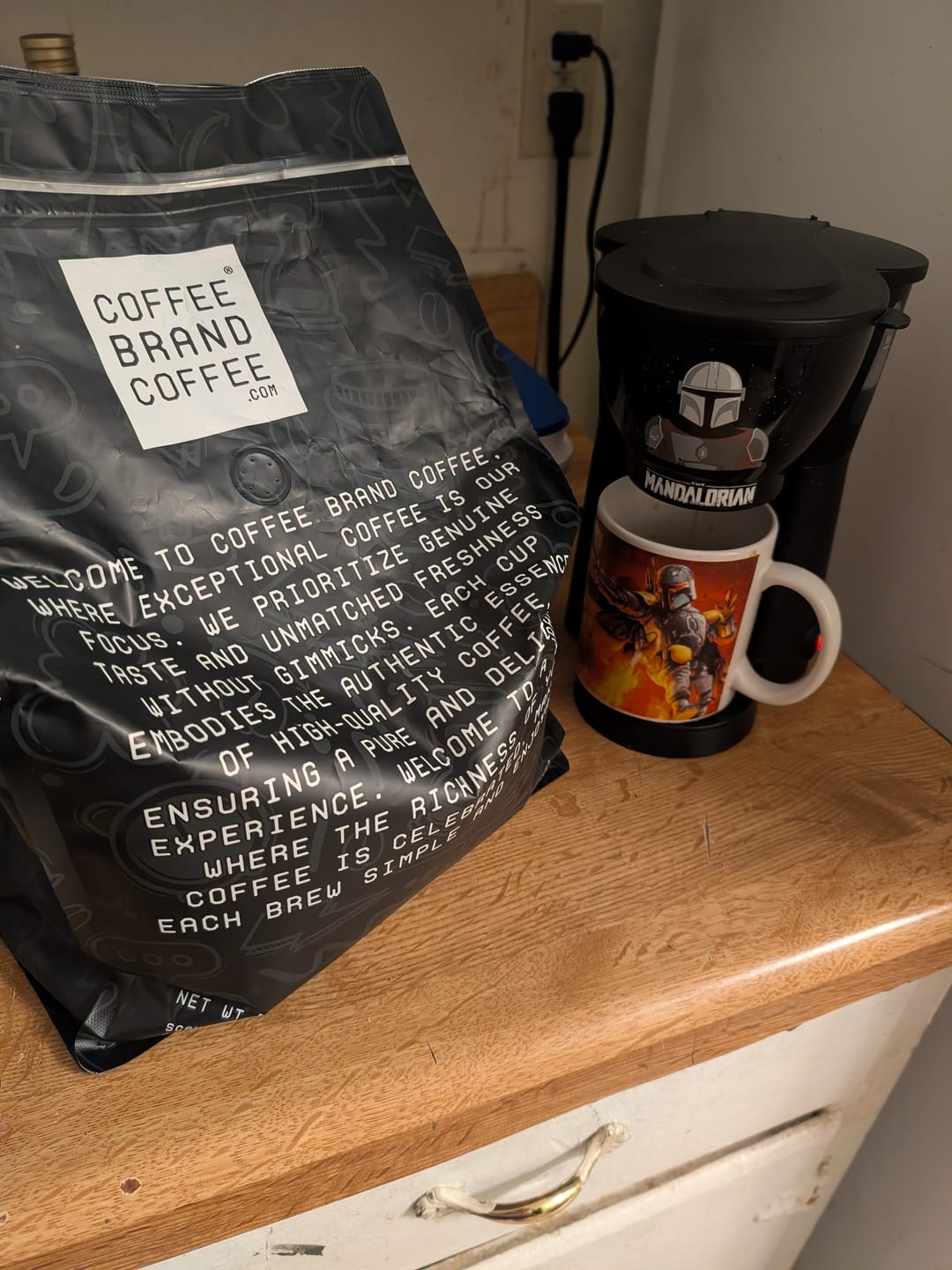 Customer photo review of Blueberry Cobbler Flavored Coffee