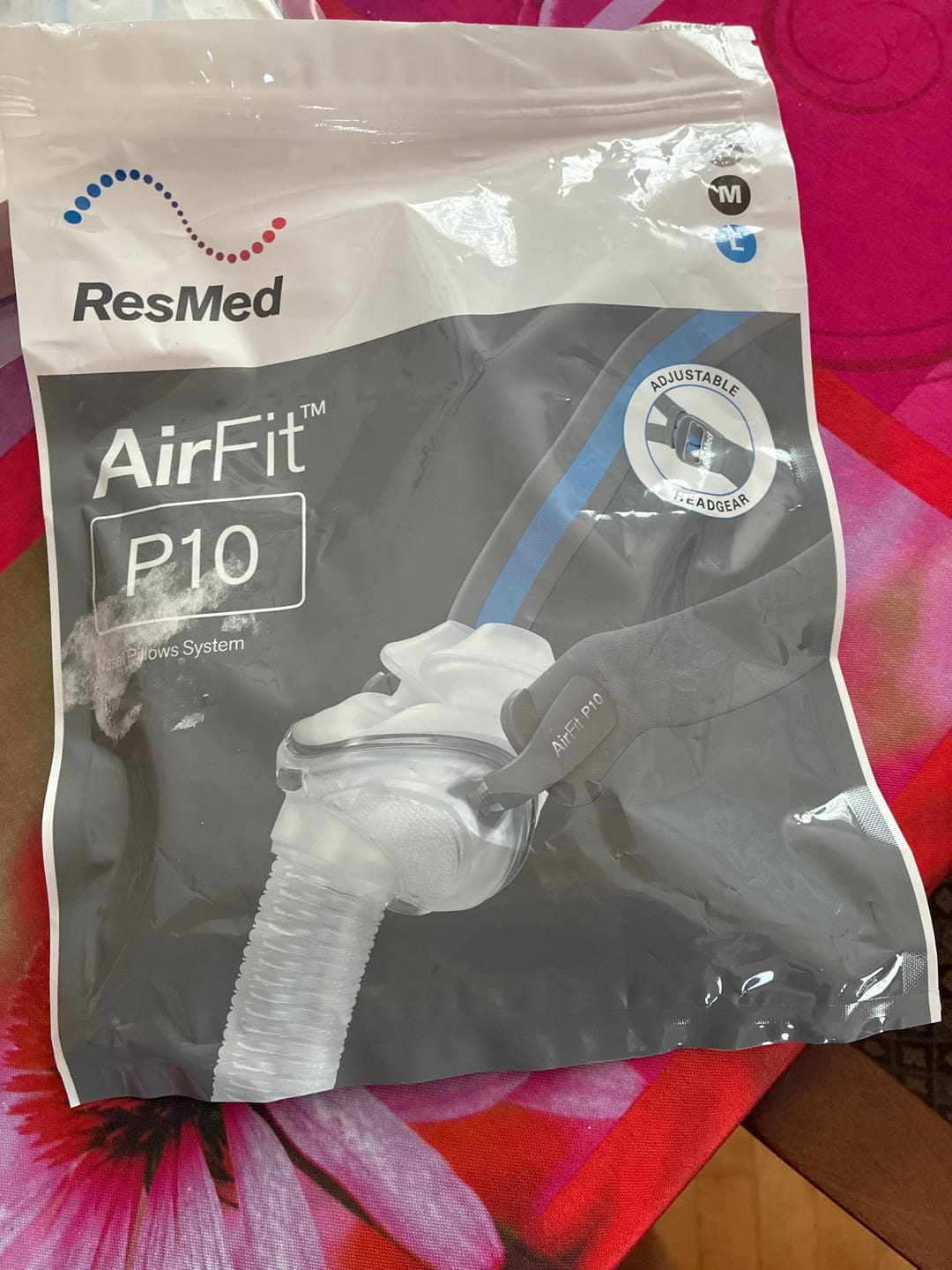 Customer photo review of ResMed AirFit™ P10 Nasal Pillows Complete CPAP Mask System Standard