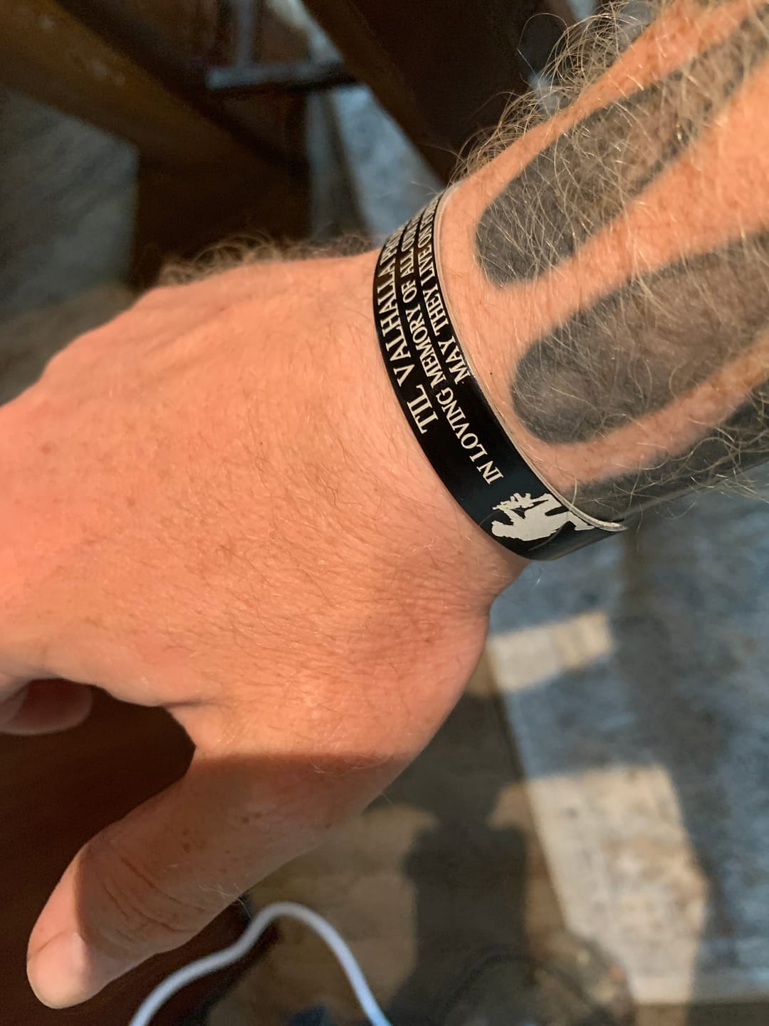 Customer photo review of Honor Our Fallen Heroes Memorial Bracelet