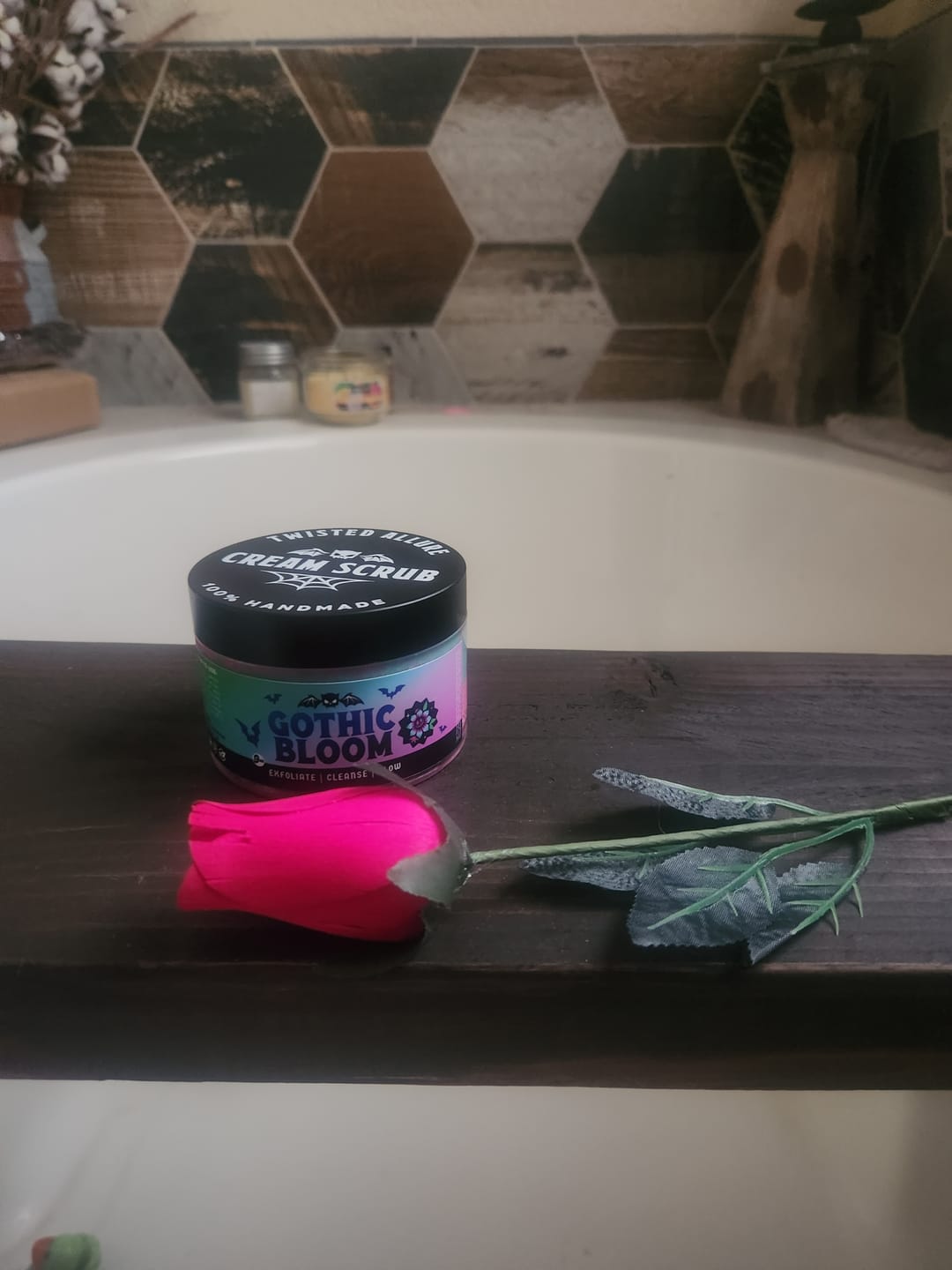 Customer photo review of Gothic Bloom Cream Scrub