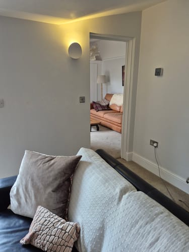 Customer photo review of Modern Round Wall Sconce with Solar Shape