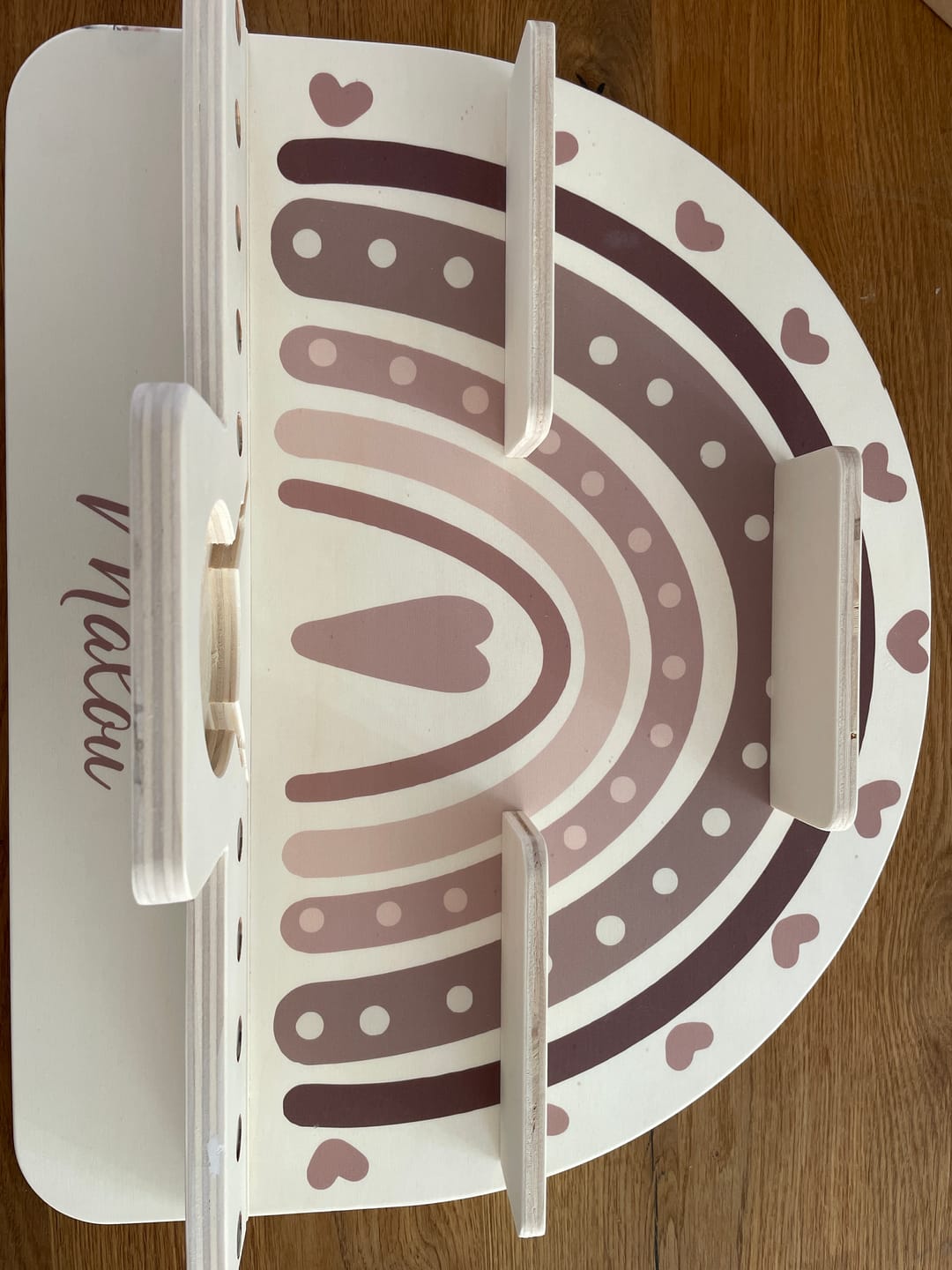 Customer photo review of Tonie Regal aus Holz, Toniebox Regal Regenbogen Herz
