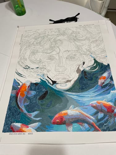 Customer photo review of Paint by Numbers - Water woman