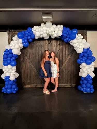 Customer photo review of 10x8 Ft Aluminum Balloon Arch Frame Wedding Arch Stand