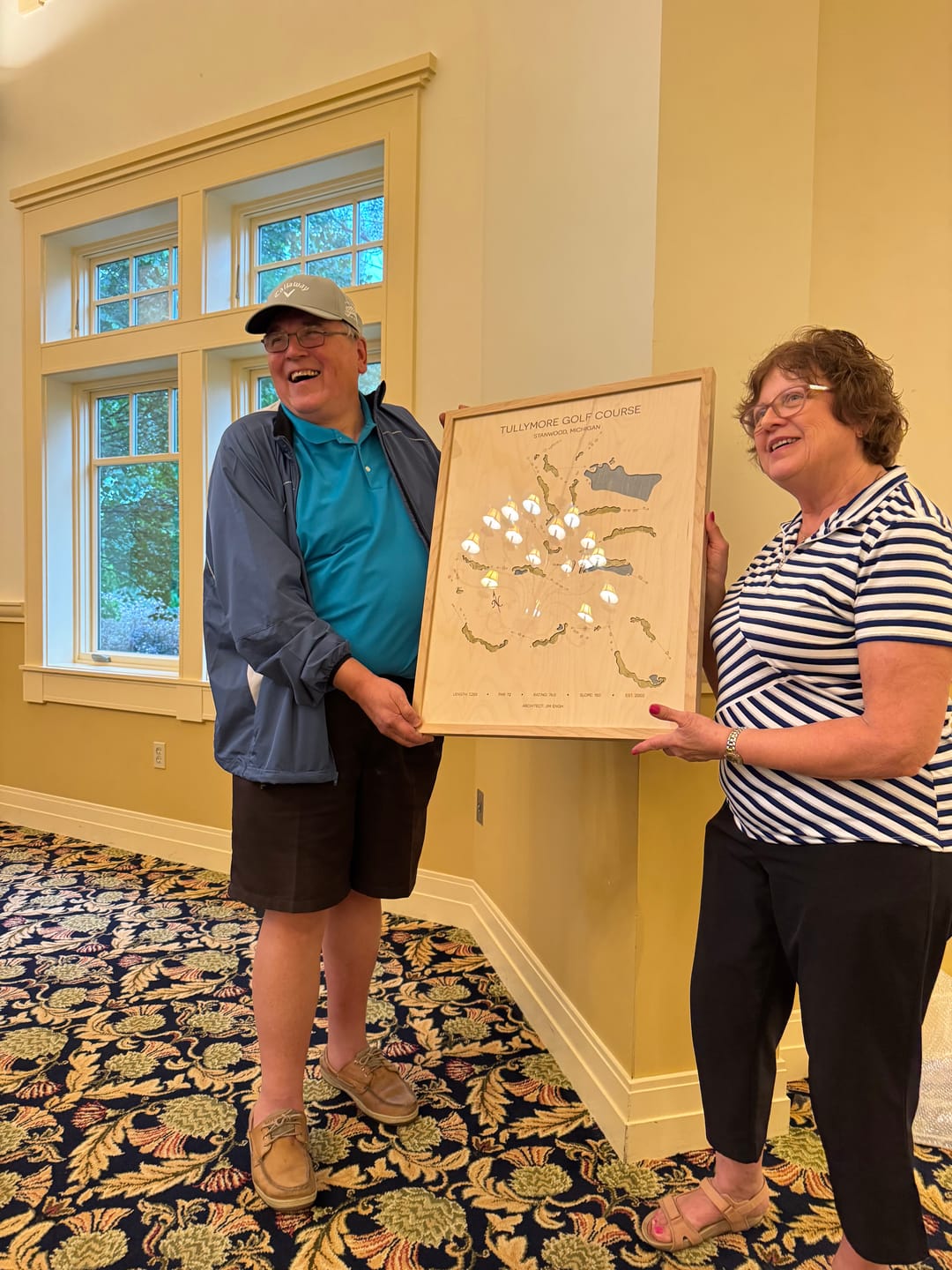Customer photo review of Custom 3D Wood Golf Course Map