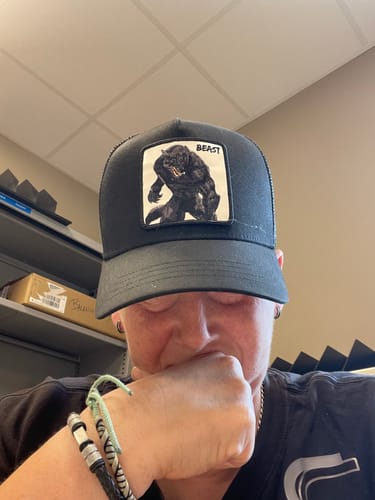 Customer photo review of Werewolf "beast" Trucker hat