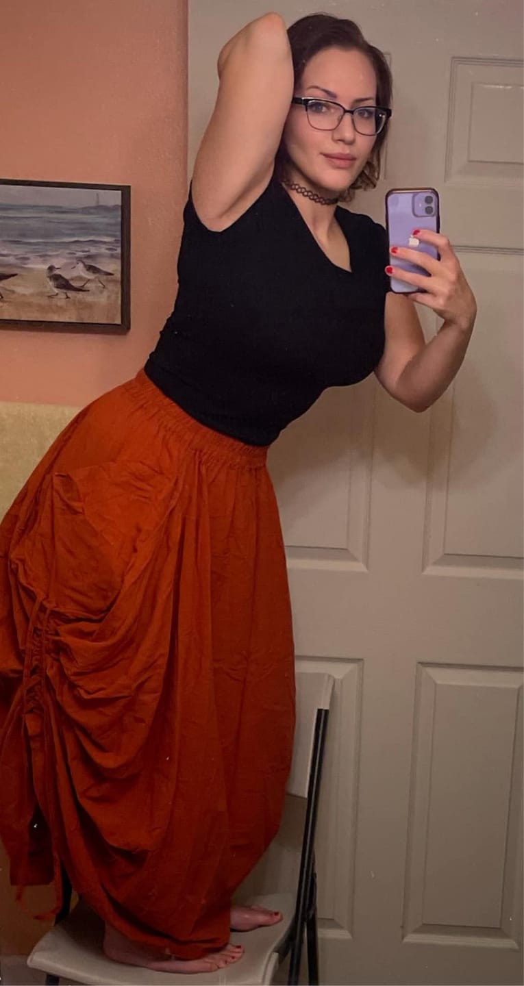 Customer photo review of Maxi Skirt Alaina Rust
