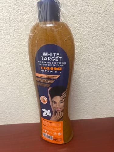 Customer photo review of White Target Exfoliating Shower Gel Scrub Vitamin-C 500 Ml