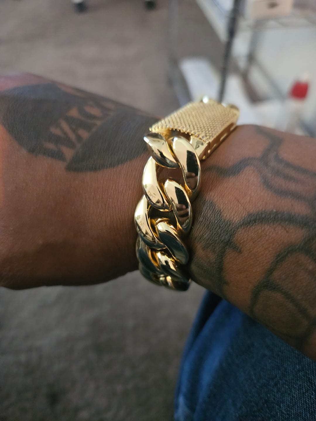 Customer photo review of 10mm-20mm Solid Iced Clasp Miami Cuban Bracelet
