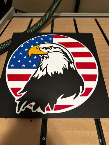 Customer photo review of July American Flag Eagle Kit - HDPE