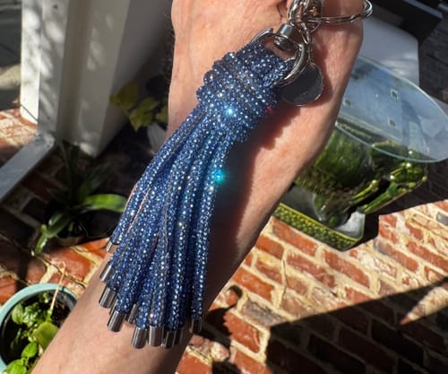 Customer photo review of Tassel Keychain - Denim Diamond (LIMITED EDITION)