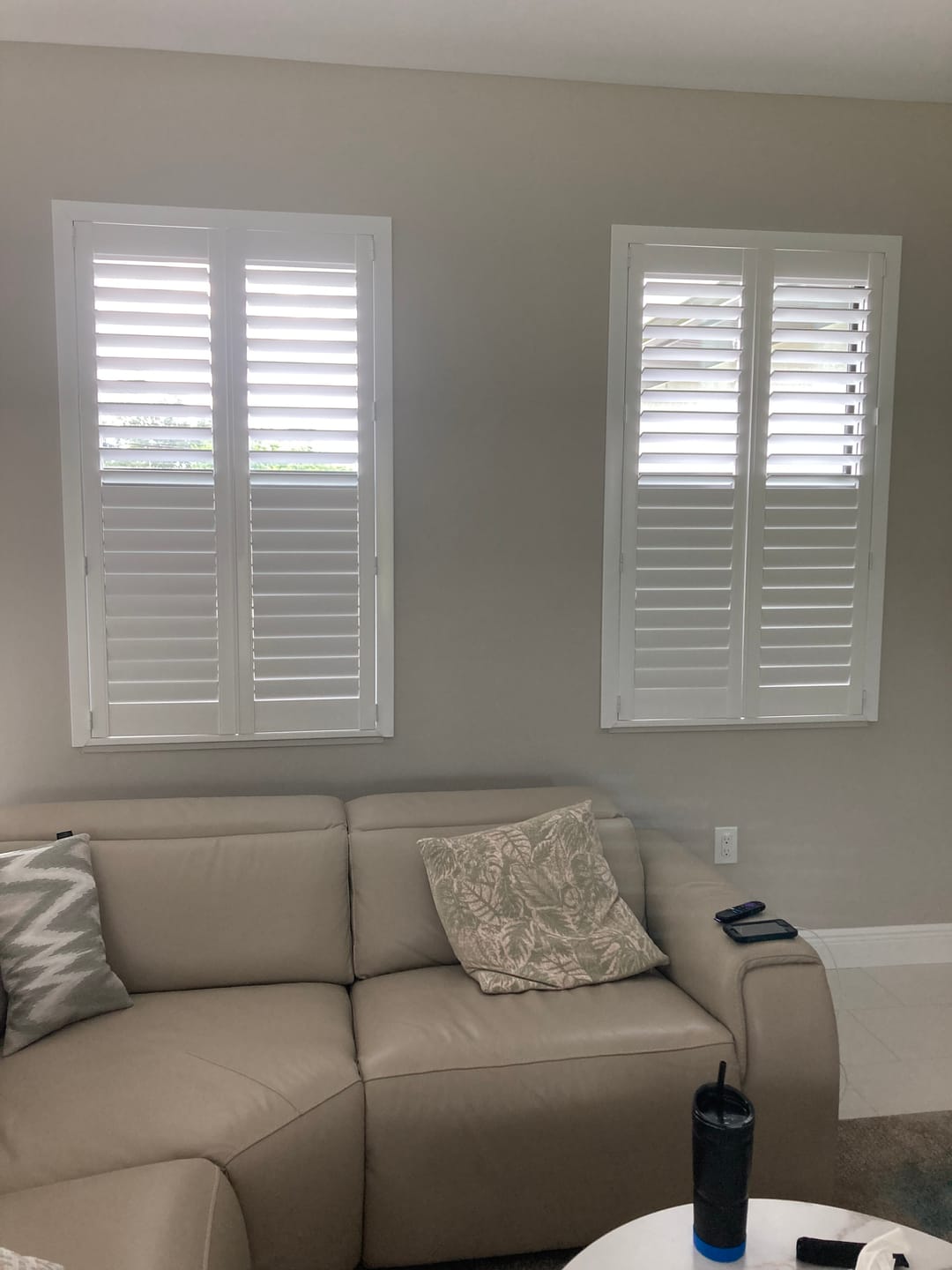 Customer photo review of Economy Polyresin Plantation Shutter