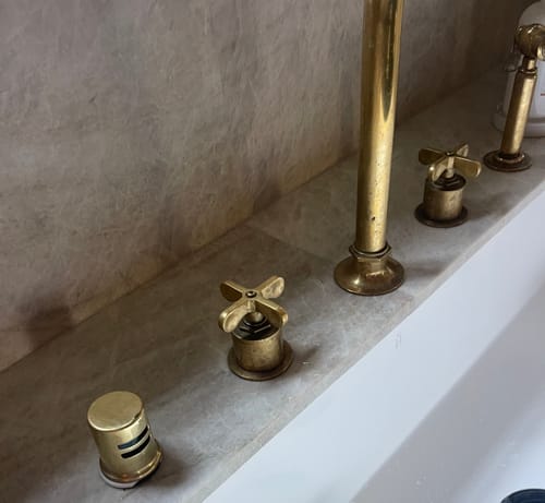 Customer photo review of Unlacquered Brass Air Gap Cover #VFK262