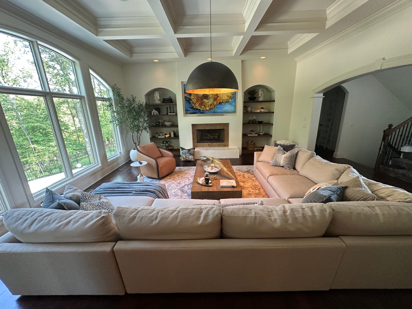 Customer photo review of Industrial Oversized Large Metal Dome Pendant Light