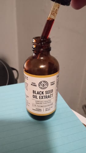 Customer photo review of Black Seed Oil Extract (6-7% Thymoquinone) - 1 fl oz (30 mL)