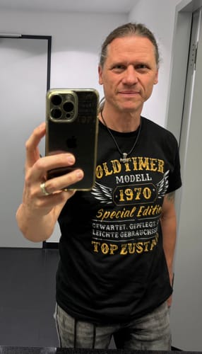 Customer photo review of Oldtimer - T-Shirt (Personalisiert)