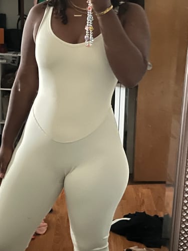 Customer photo review of FormFlex Jumpsuit - Cashmere