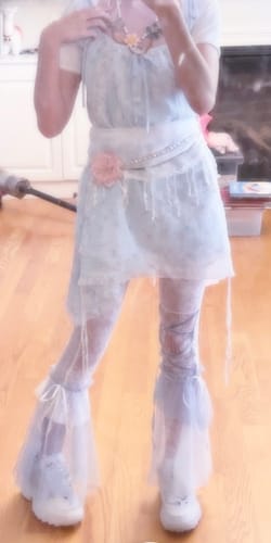 Customer photo review of [Rose Island] Pink Mermaid Jellyfish  Style Mini Dress