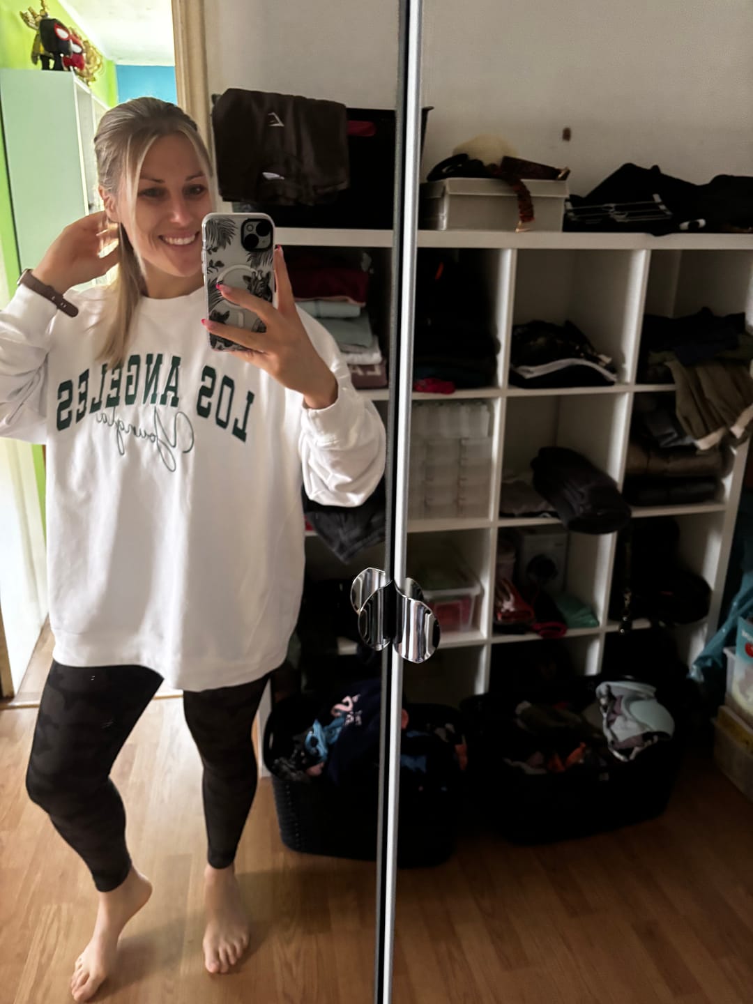 Customer photo review of W563 Varsity Crewneck