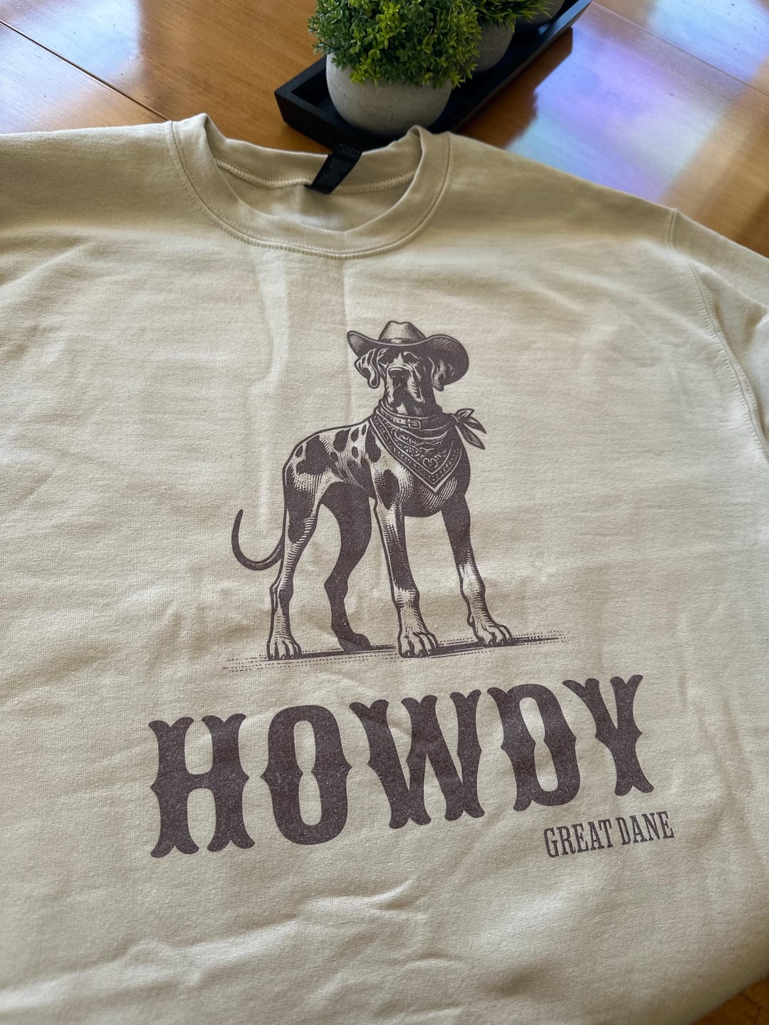 Customer photo review of Great Dane Howdy Sweatshirt