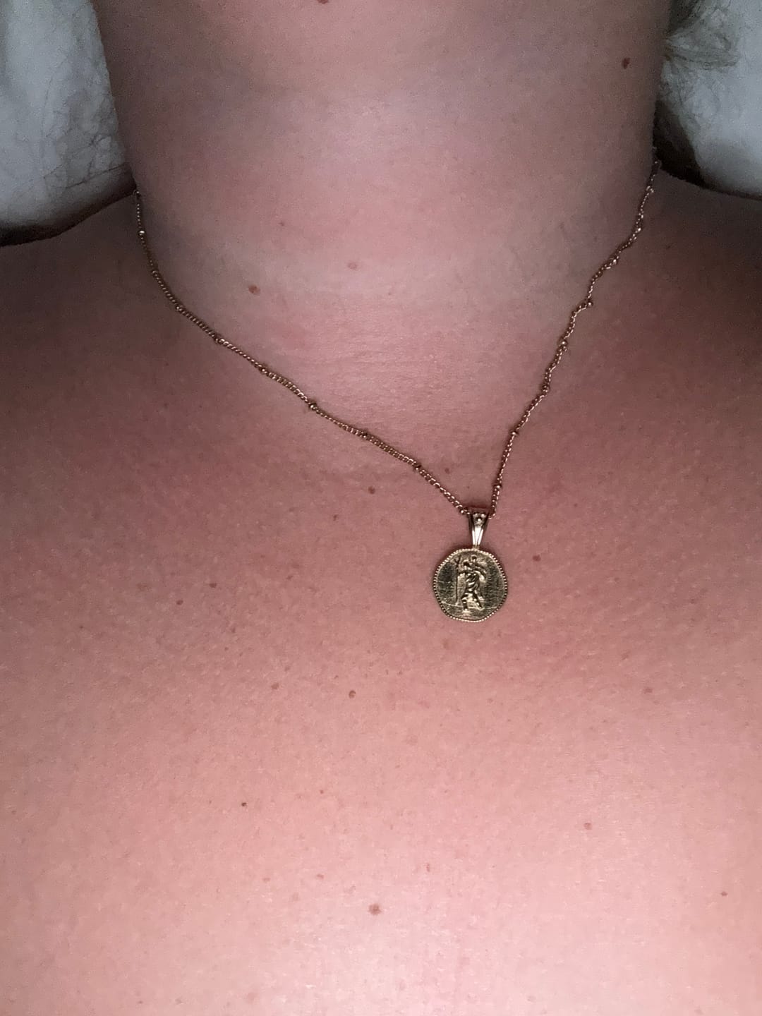 Customer photo review of St. Christopher Necklace - Stay Safe Wherever You Go