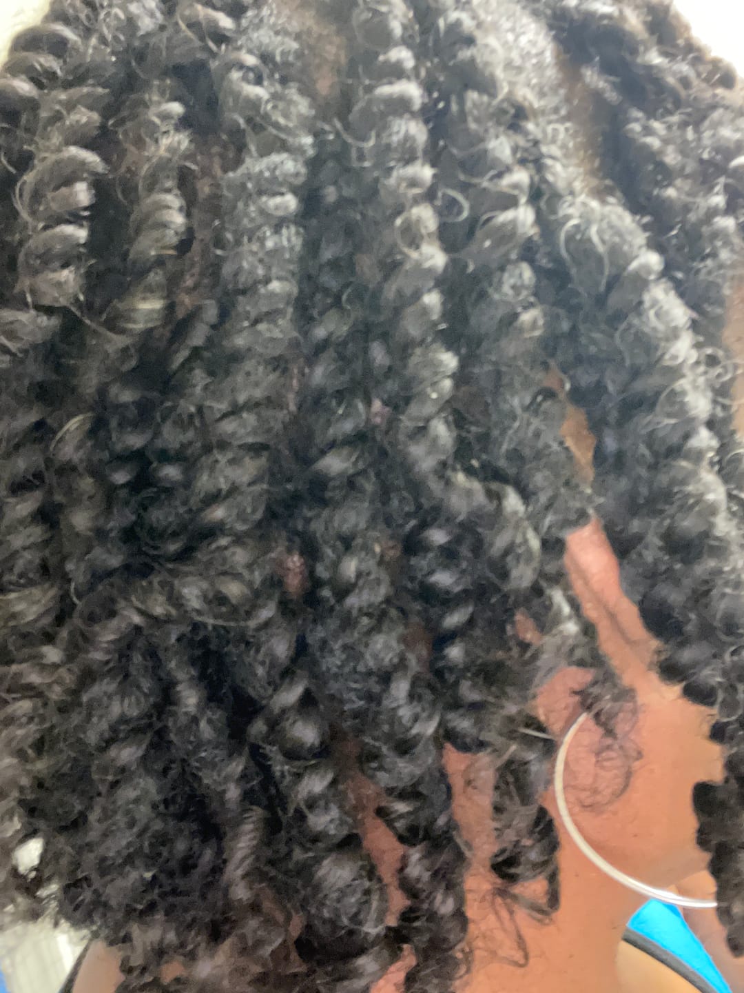 Customer photo review of Afro Kinky Bulk Human Hair Extensions