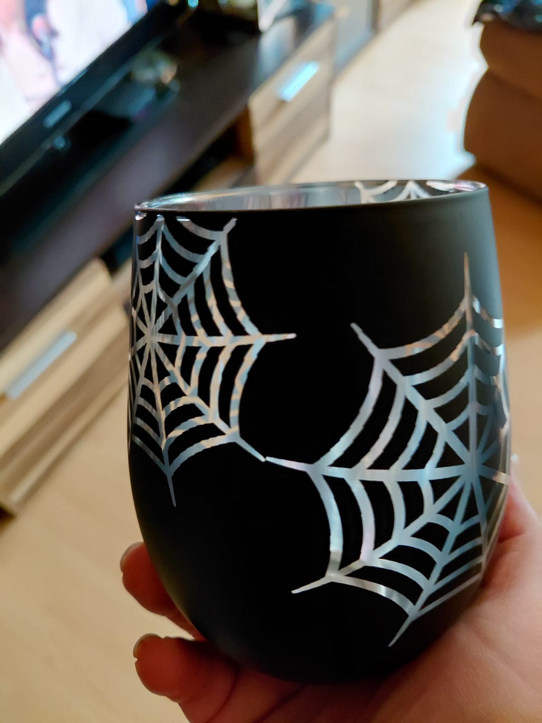 Customer photo review of Spinnennetz Gläser-Set – Für düstere Drinks & witchy Tischdeko