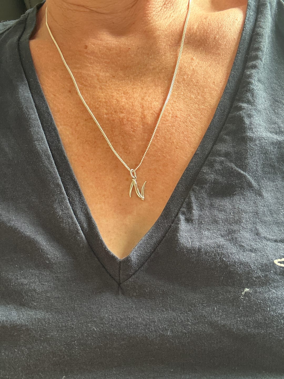 Customer photo review of Molto Initial Charm Pendants