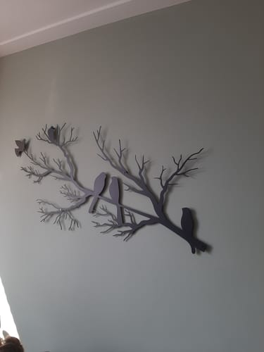 Customer photo review of Décoration murale en métal moderne - Oiseaux sur branche (V.2)