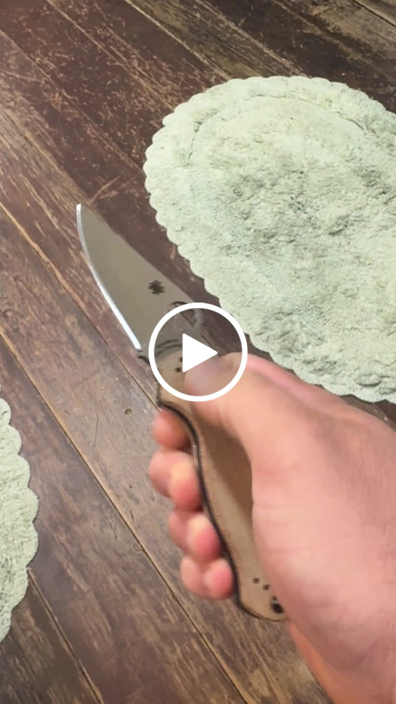 Customer video review of Para 3 CruWear & Micarta Compression Lock Folding Knife 2.95" CPM CruWear Satin Plain Blade, Brown Canvas Micarta Handles