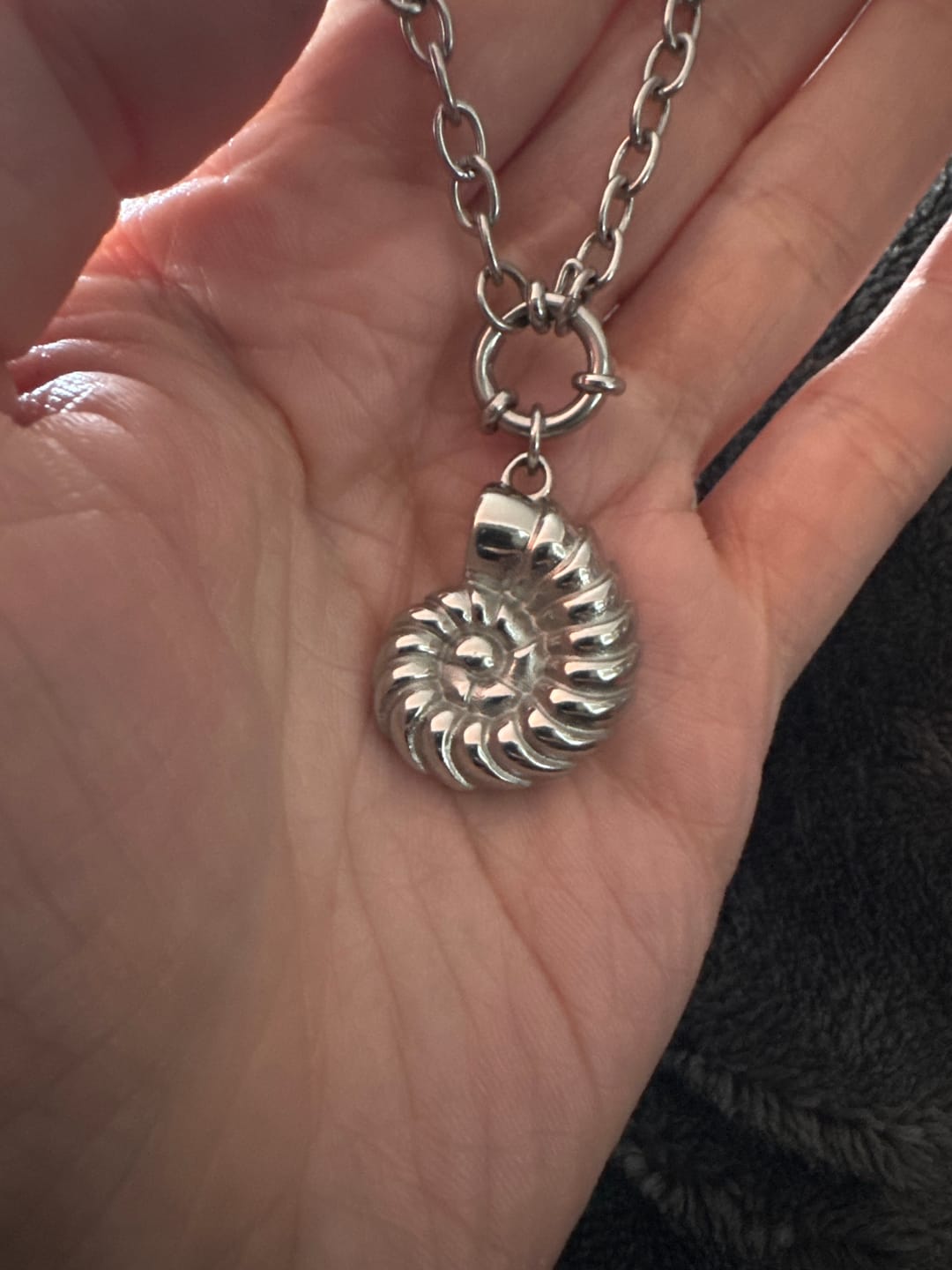 Customer photo review of Siren Shell Necklace