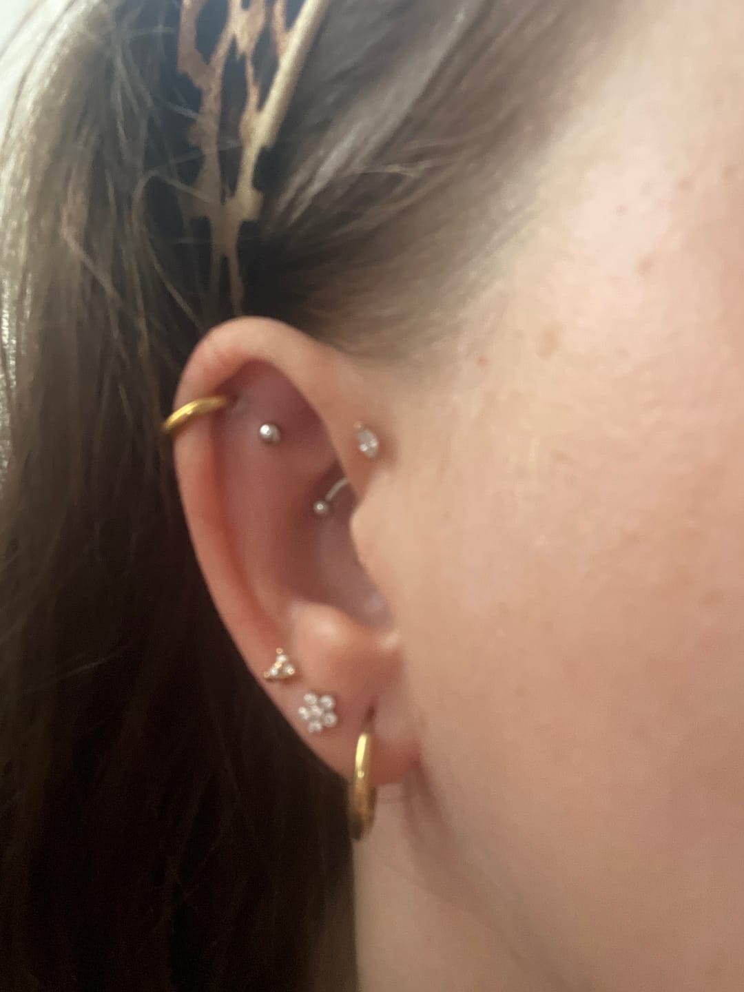 Customer photo review of Flower Piercing | Titan