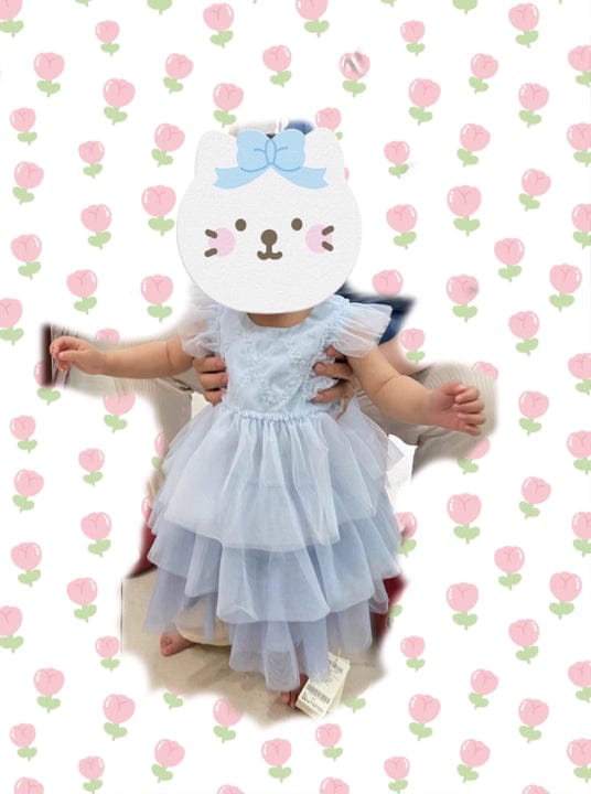 Customer photo review of Dave&Bella Summer Girls Sleeveless Layered Mesh Princess Dress
