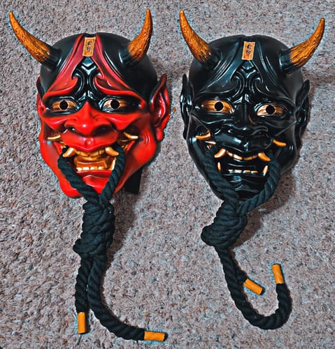 Customer photo review of Black Hannya Mask