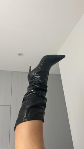 Customer photo review of Riley Boot Black Leather