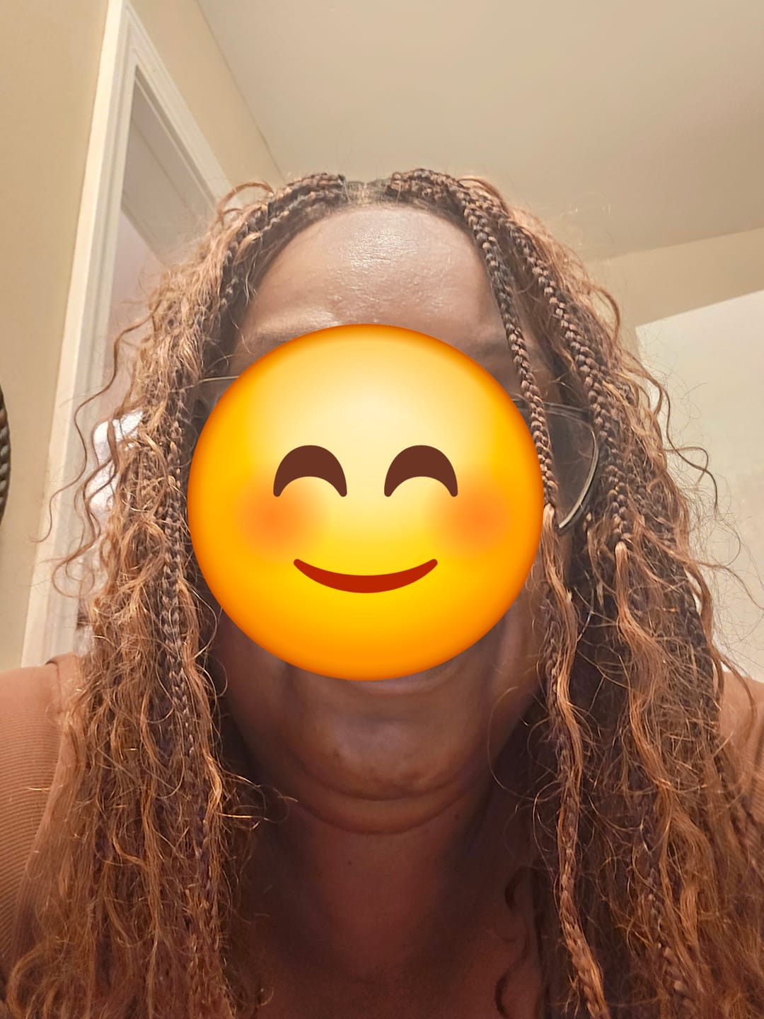Customer photo review of Coco - Glueless Human Hair Braided Wig Pre Cut HD Full Elastic Lace Free Part Ready-To-Go (Lace Not Hand Tied)