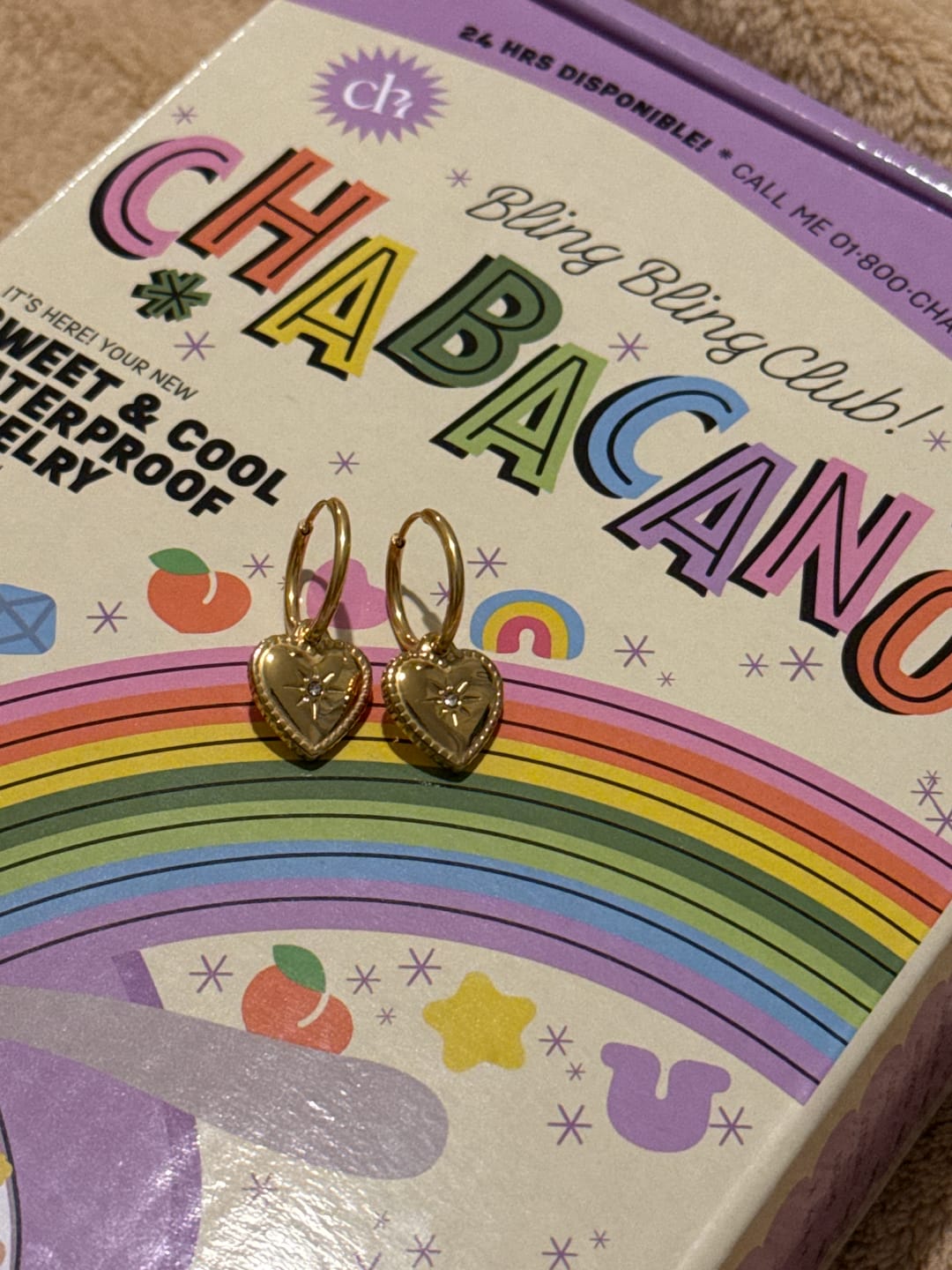 Customer photo review of Aretes Little Heart