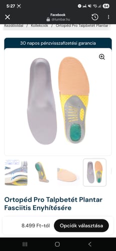 Customer photo review of Ortopéd Pro Talpbetét Plantar Fasciitis Enyhítésére