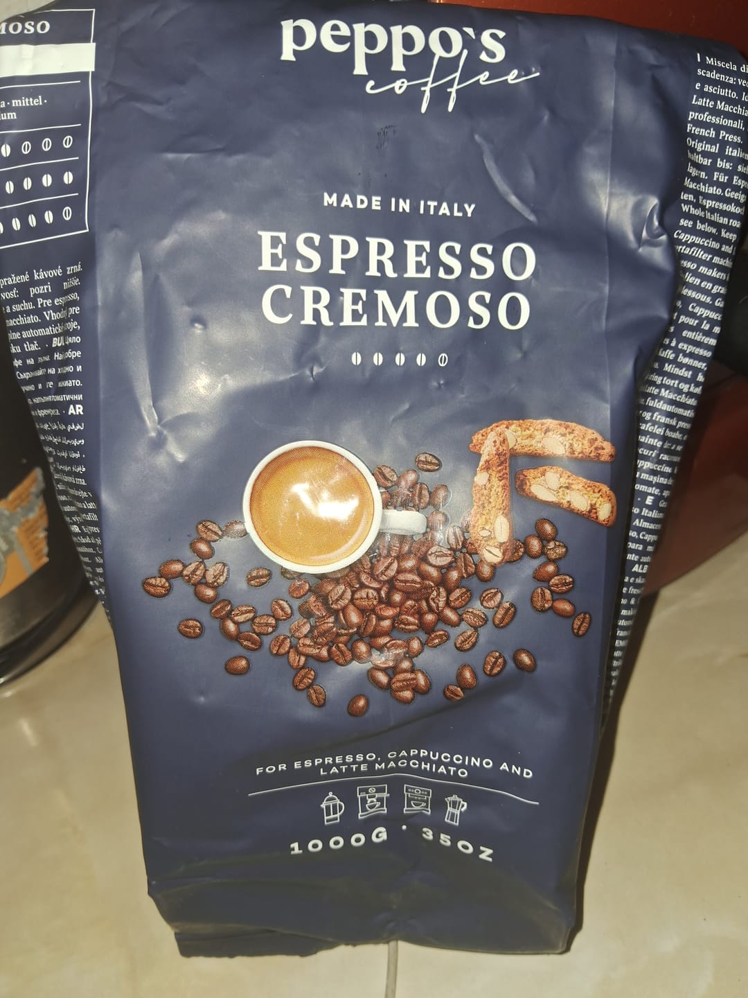 Customer photo review of Peppo's Espresso Cremoso 1kg